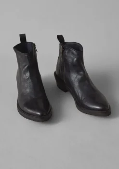 Boots-TOAST Sturlini Leather Ankle Boots Black