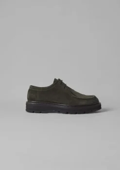 Shoes-TOAST Sturlini Suede Lace Up Shoes DarkOlive