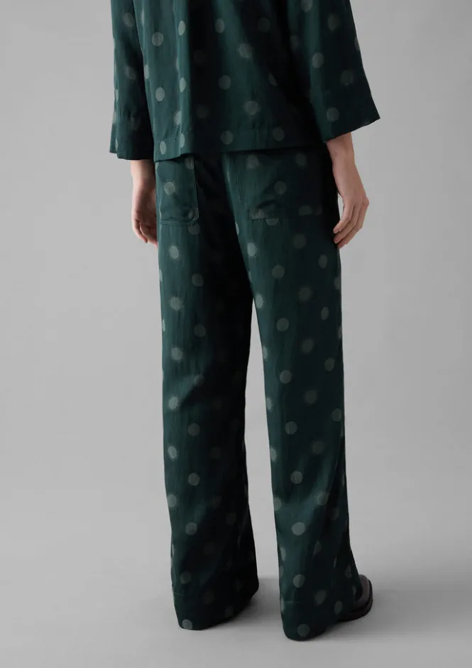 Trousers-TOAST Sun and Moon Jacquard Trousers Oil