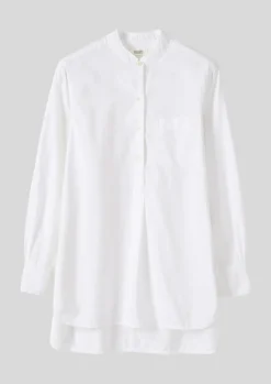 Workwear|Shirts-TOAST Taro Cotton Oxford Long Shirt White