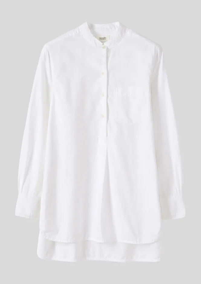 Workwear|Shirts-TOAST Taro Cotton Oxford Long Shirt White