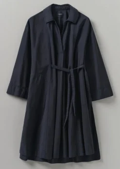 Shirts|Tops & Tees-TOAST Textured Cotton Poplin Wrap Shirt Ink