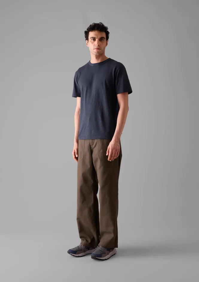 Tops & Tees-TOAST Theo Organic Cotton Short Sleeve Tee PrussianBlue