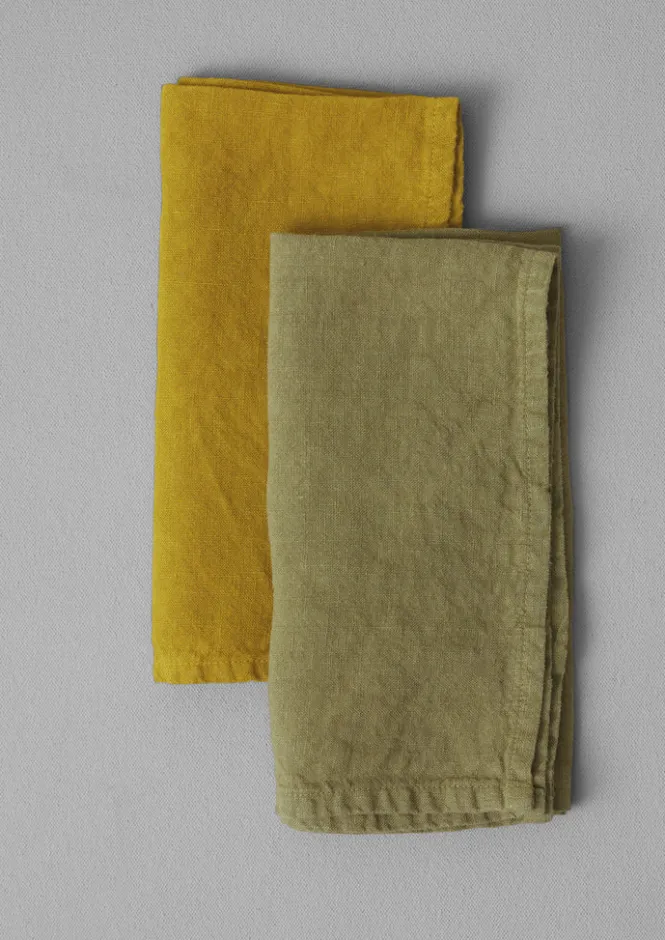 Textiles|Kitchen-TOAST Washed Linen Napkin Olivine