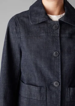 Denim|Coats & Jackets-TOAST Wide Sleeve Organic Denim Jacket Indigo