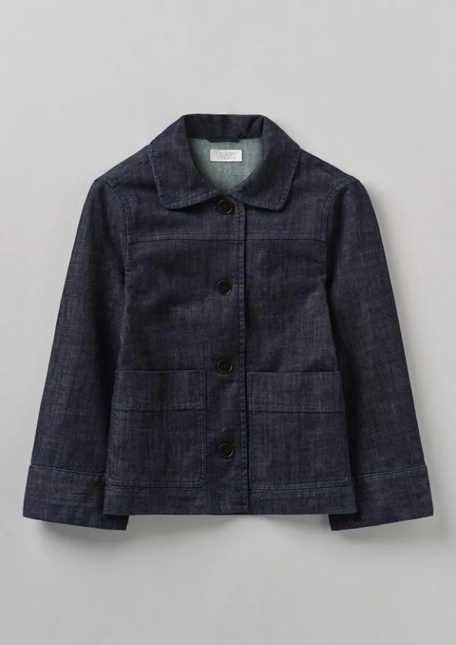 Denim|Coats & Jackets-TOAST Wide Sleeve Organic Denim Jacket Indigo