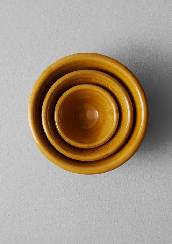 Ceramics|Kitchen-TOAST Willow Pottery Nesting Bowls Terracotta/Ochre