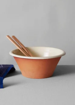 Ceramics|Tableware-TOAST Willow Pottery Salad Bowl Terracotta/Ecru
