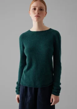 Cashmere|Loungewear-TOAST Wool Cashmere Neat Sweater ForestMarl