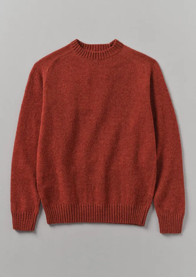 Knitwear-TOAST Wool Crew Neck Sweater RedGranite