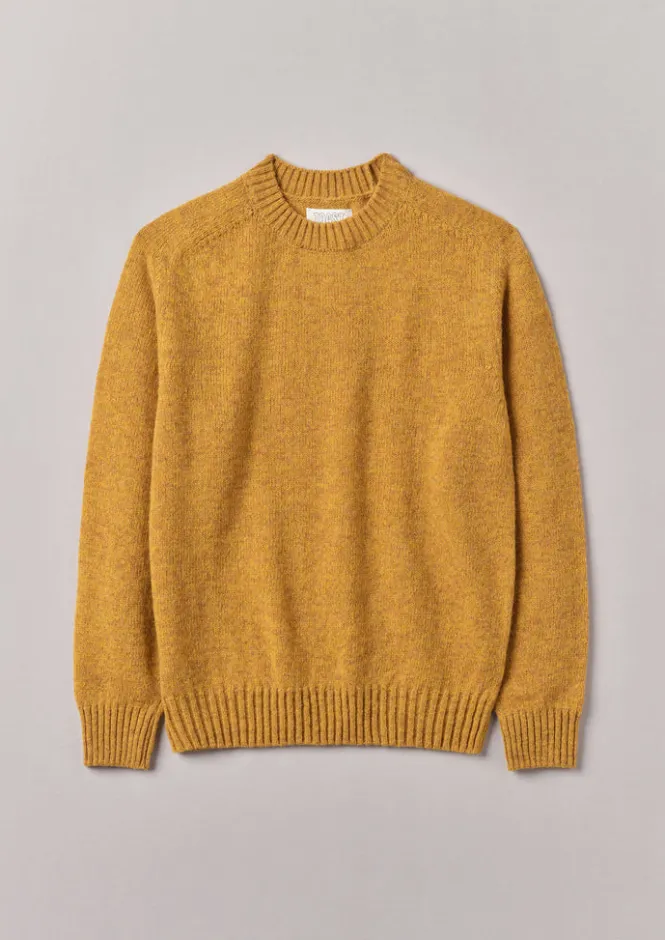 Knitwear-TOAST Wool Crew Neck Sweater MustardMarl