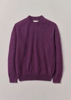 Knitwear-TOAST Wool Crew Neck Sweater Amethyst