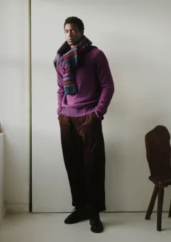 Knitwear-TOAST Wool Crew Neck Sweater Amethyst