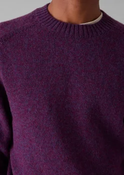 Knitwear-TOAST Wool Crew Neck Sweater Amethyst