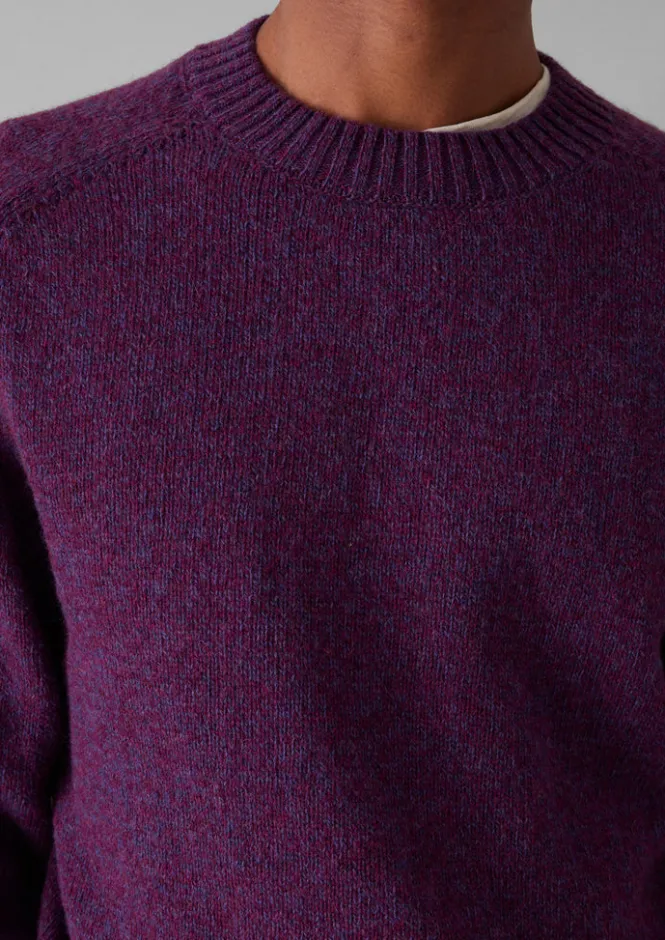 Knitwear-TOAST Wool Crew Neck Sweater Amethyst